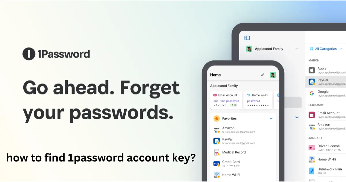 how to find 1password account key