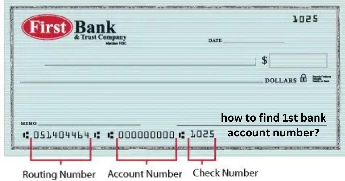 how to find 1st bank account number