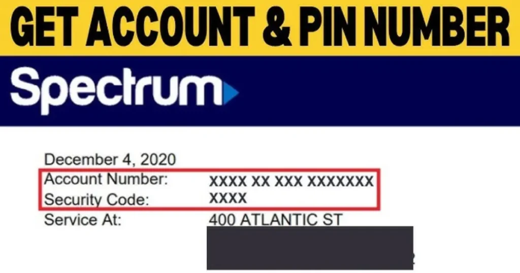 how to find 4 digit pin on spectrum account