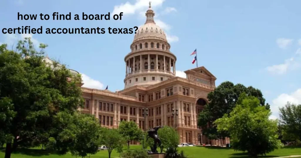 how to find a board of certified accountants texas