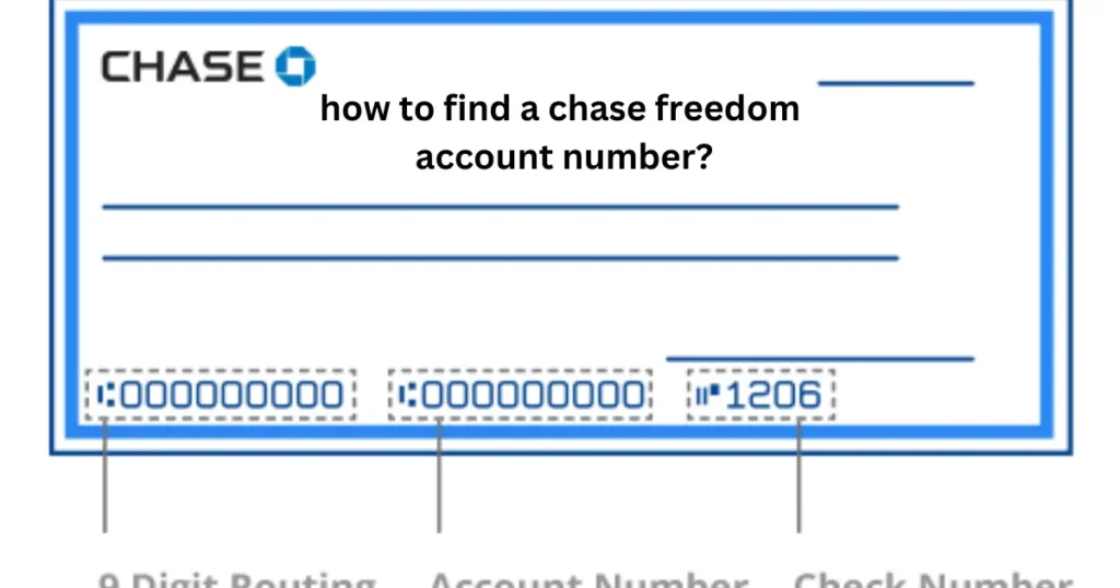 how to find a chase freedom account number