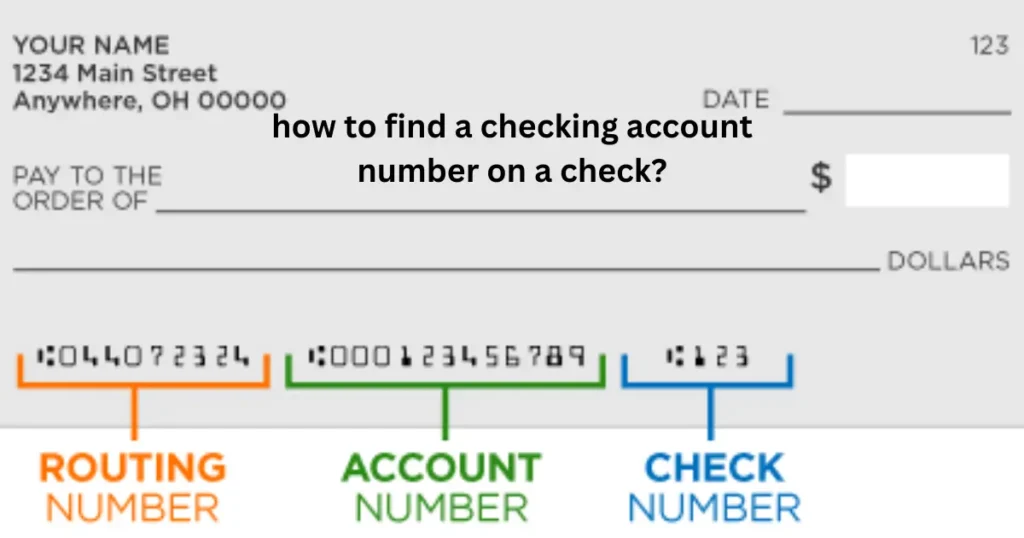 how to find a checking account number on a check