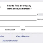 how to find a company bank account number